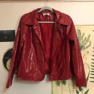Red Pleather Jacket!